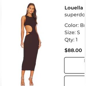 Superdown Brown Cutout Midi Dress
